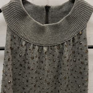 Kenneth Cole high neck Sweater Blouse - Medium